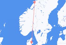 Fly fra Namsos til Aarhus