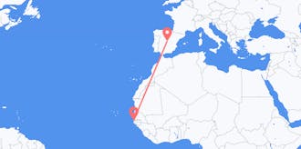 出发地 冈比亚目的地 西班牙的航班