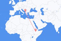 Flyrejser fra Addis Ababa, Etiopien til Tirana, Albanien