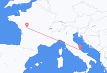Flyrejser fra Poitiers, Frankrig til Pescara, Italien
