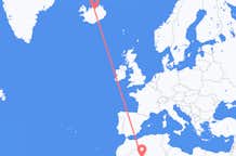 Flyrejser fra Timimoun, Algeriet til Akureyri, Island