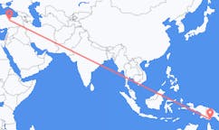 Loty z Daru, Papua-Nowa Gwinea do Śiwy, Turcja