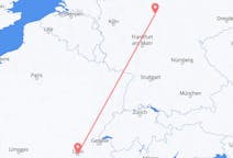 Vluchten van Kassel, Duitsland naar Lyon, Frankrijk
