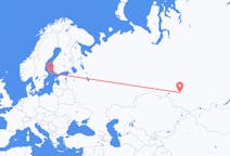 オーランド諸島のから マリエハムン、ロシアのへ ノヴォシビルスクフライト