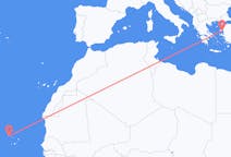Flyrejser fra São Vicente, Kap Verde til Mytilini, Kap Verde