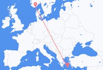 Flights from Kristiansand, Norway to Santorini, Greece