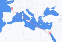 Flyg från Hurghada, Egypten till Bordeaux, Frankrike