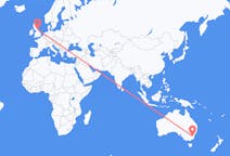 Flyreiser fra Canberra, Australia til Newcastle upon Tyne, England