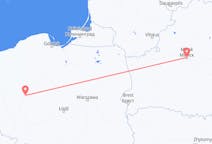 Flyg från Poznań, Polen till Minsk, Vitryssland