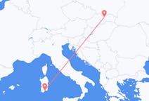 Flyrejser fra Poprad, Slovakiet til Cagliari, Italien