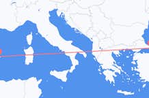 Flyreiser fra Mahon, til Istanbul