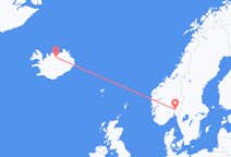 Vluchten van Akureyri, IJsland naar Oslo, Noorwegen