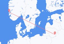 Flyg från Vilnius till Stord