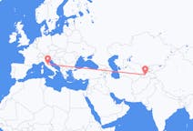 Flyg från Dusjanbe, Tadzjikistan till Perugia, Italien