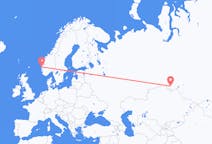 Flights from Omsk, Russia to Bergen, Norway