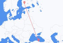 Flyg från Tammerfors, Finland till Samsung, Turkiet