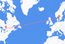 Flyg från North Bay, Kanada till Göteborg, Sverige