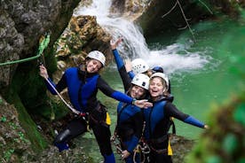 Canyoning am Bleder See in Slowenien