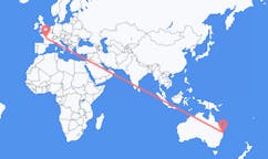 Flyreiser fra Gold Coast, Australia til Poitiers, Frankrike