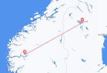 Vluchten van Sogndal naar Östersund