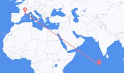 Flights from Gan, Maldives to Montpellier, France