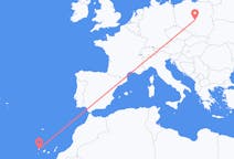 Flights from Santa Cruz de La Palma, Spain to Łódź, Poland