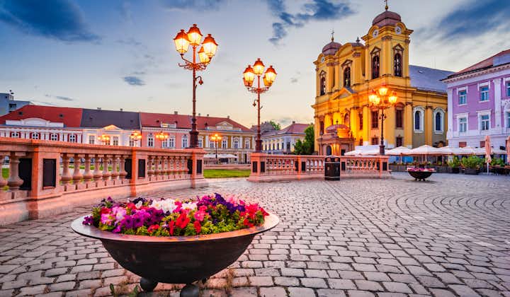 Timisoara, Romania - St. George Cathedral in Union Square.