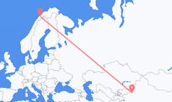 Flyg från Aksu City, Kina till Bardufoss, Norge