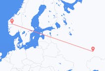 Vols depuis la ville de Samara vers la ville de Sogndal