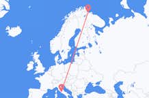 Vluchten van Kirkenes, Noorwegen naar Rome, Italië