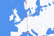 Flyrejser fra Sogndal, Norge til Figari, Frankrig