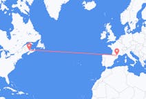 Flyreiser fra Moncton, Canada til Carcassonne, Frankrike