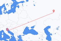Flyg från Ufa, Ryssland till Ancona, Italien