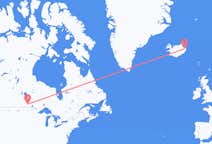 Lennot Winnipegistä, Kanada Egilsstaðirille, Islanti