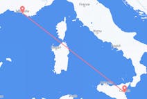 Flights from Marseille in France to Catania in Italy