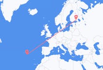 Flights from Santa Maria Island, Portugal to Lappeenranta, Finland