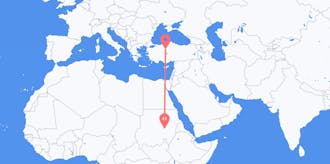 Flyg från Sudan till Turkiet