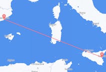 Flug frá Barselóna, Spánn til Catania, Ítalía