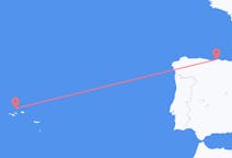 Vols depuis la ville de Graciosa vers la ville de Santander