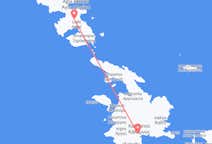 Flyreiser fra Leros, til Kalymnos