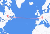 Flyg från Saguenay, Kanada till Genève, Schweiz