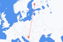 Vols de Sarajevo, Bosnie-Herzégovine pour Tampere, Finlande