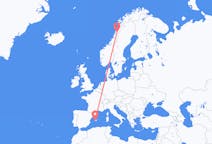 Flights from Mo i Rana, Norway to Palma de Mallorca, Spain