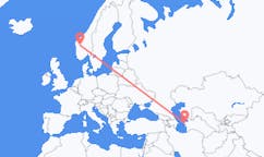 Flyg från Türkmenbaşy, Turkmenistan till Sogndal, Norge