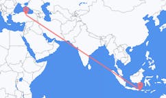 Loty z miasta Praya, Lombok do miasta Tokat