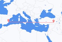Flyrejser fra Diyarbakir, Tyrkiet til Alicante, Spanien