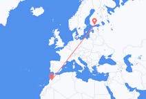 Flyreiser fra Marrakech, til Helsingfors