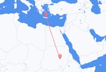Flyreiser fra Khartoum, Sudan til Iraklio, Hellas