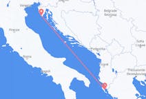 Vluchten van Pula, Kroatië naar Korfoe, Griekenland