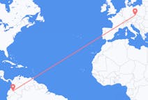 Flyg från Puerto Asís, Colombia till Pardubice, Tjeckien